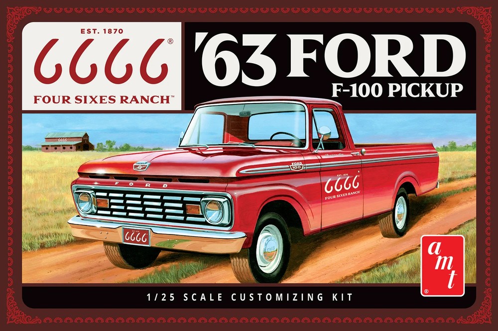 AMT 1963 Ford F-100 (Four Sixes Ranch) 1/25 Model Kit AMT1559
