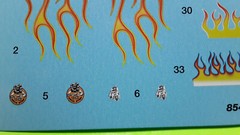 32 1932 Ford 1/25 waterslide decal sheet Custom devil flames pinstripe Hot Rod