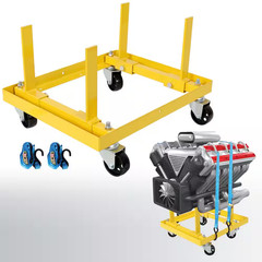 750 Lbs Heavy-Duty Rolling Engine Stand, Steel Construction with Casters and Saf