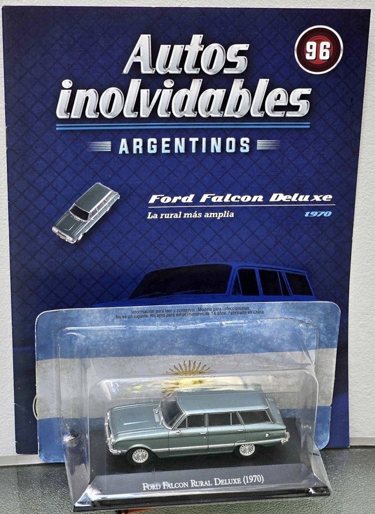 INOLVIDABLES FORD FALCÓN RURAL DELUXE 1970 DIECAST MODEL 1:43 BUBBLE BOOKLET