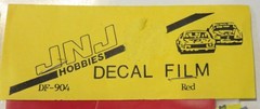 JNJ Hobbies decals 1/24 1/25 Decal Film RED 2 packs 4 sheets DF-904