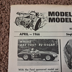 1966 Model Car & Model Racing News Also has Slot Cars Little Red Wagon Boss Mako