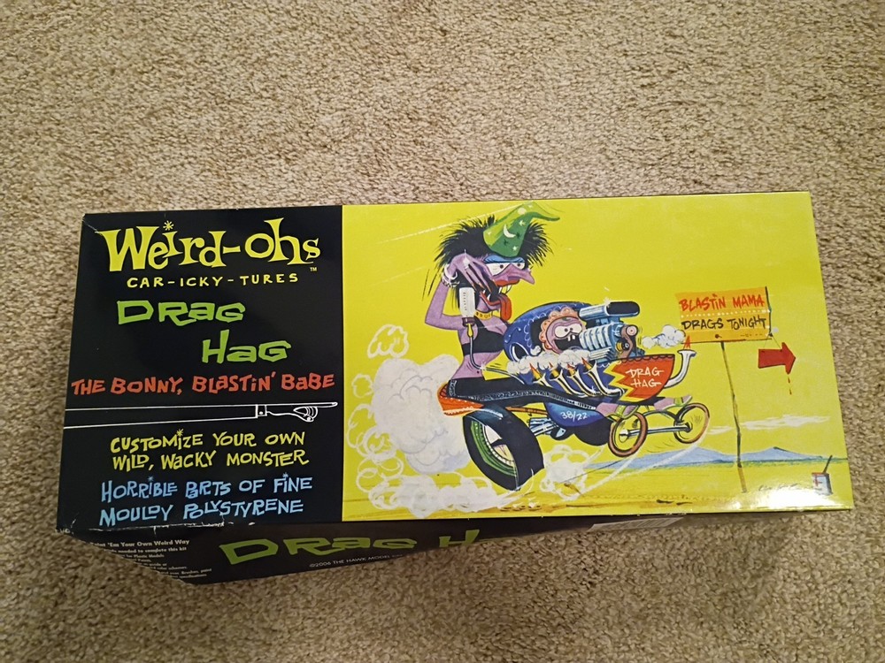 Hawk Weird-Ohs Car-Icky-Tures Drag Hag the Bonny, Blastin’ Babe New Sealed Model