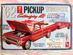 SUPER RARE! **ORIGINAL VINTAGE AMT 1962 FORD F-100 PICKUP TRUCK KIT *SUPER NICE!