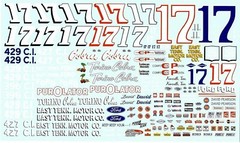 Plastic Performance Products/Powerslide #17 David Pearson Fords 1968-70 decal