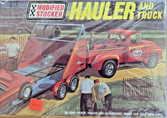 AMT MODIFIED STOCKER HAULER AND 53 FORD TRUCK 1/25 SCALE