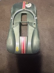 Green #8 Race Car Model Body Shell w/ Red Stripes Slot Car