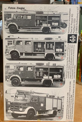 Rare Preiser HO Modell Model Kit #1230 Mercedes Benz Fire Squad Tender Truck NIB