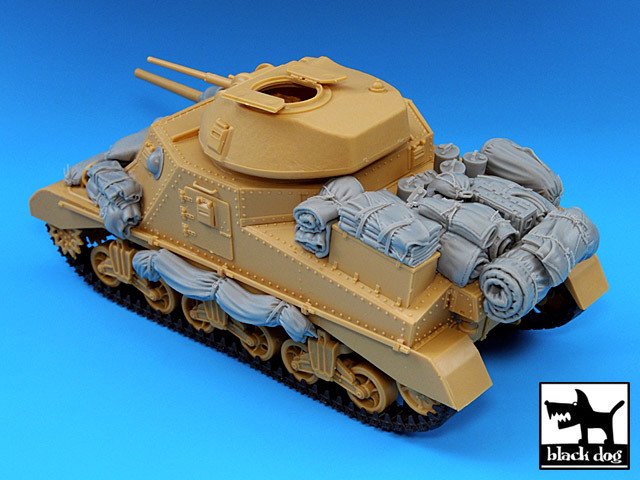 Black Dog 1/35 M3 Grant Tank Sandbag Armor and Accessories Set (Academy) T35025