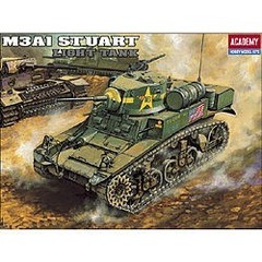 Academy 13269 1:35 M3A1 Stuart Light Military Tank Model Kit