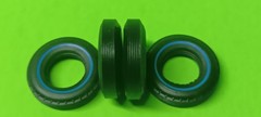 Blue White Wall Tires 1965 Plymouth Barracuda 1/25 AMT 1431 Craftsman Rim Wheel