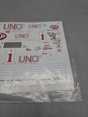 1/24 SLIXX NASCAR #1 -1997 STP OIL TREATMENT Decal Sheet Uno Card Game Advertise