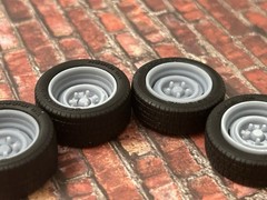 1/24 Scale: 18-inch “OE Steelie” Resin Wheels For Sports Cars