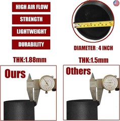 4-Inch Cold Air Intake Kit with Heat Shield + Filter Compatible for Dodge