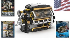 1065 PCS V8 Engine Building Model – Educational STEM Toy for Teens & Adults