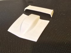 Resin Turbo Hood & Rear Spoiler Combo for 83 Camaro Z28 AMT 1/25.