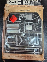 Vintage Revell Custom Car parts # C-1128 ’23 T Chrome Roadster frame complete
