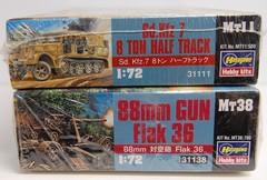 Hasegawa (LOT OF 2) German Army 1:72 Hobby Kits – MT11:500 & MT38:700 – Japan