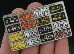 Quinta Studio 1/24 1/25 Metal License Plates TX NM OK AZ NM 1950’s USA Photoetch