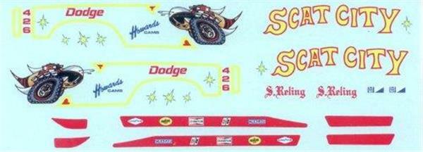 Yesteryear Scat City 1970 Dodge Drag decal