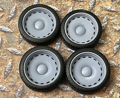 Resin 21/20 Inch Slotted Smoothie model car wheels/tires, 1/24 1/25 Scale