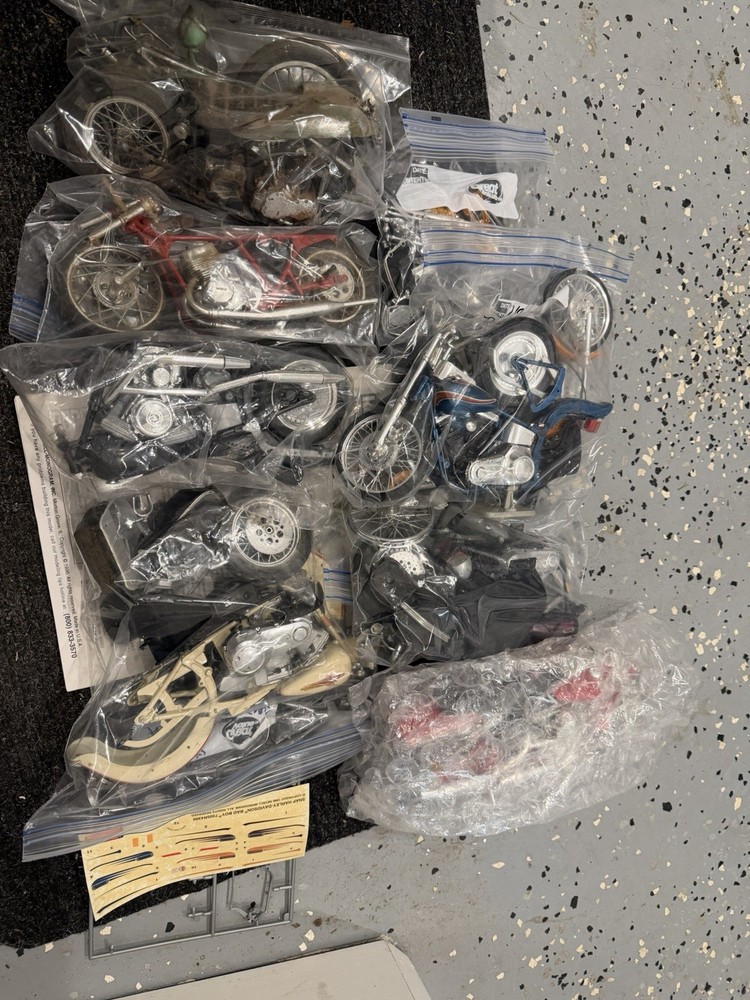 Vintage Model Motorcycle Parts Lot Misc