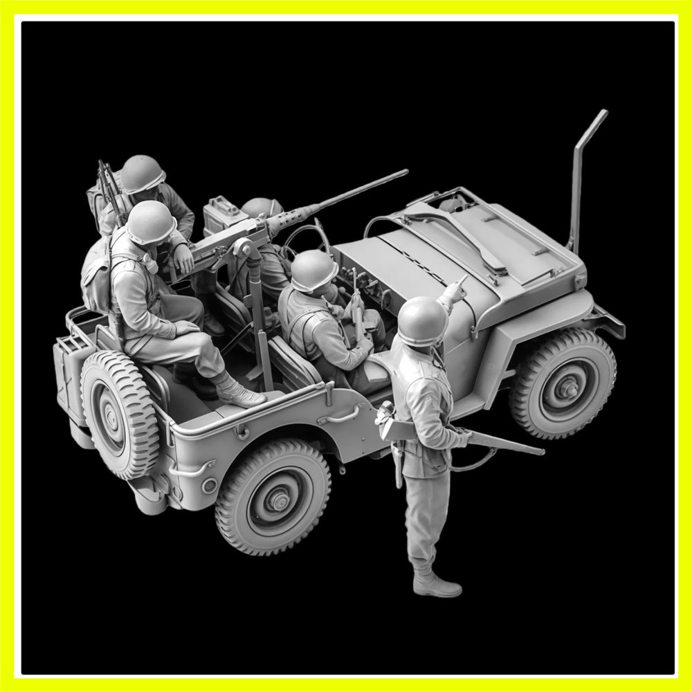 1:35 Resin Model Assembly Kit Gk, Tank Soldier 5 People, Unpainted Model