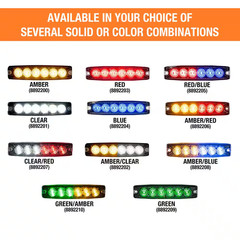 5 In. LED Emergency Warning Flash Strobe Light Amber/Clear