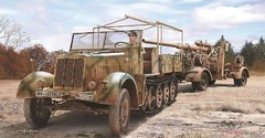 DRAGON 6971 1/35 German Sd.Kfz.7 8ton Late Production mit 88mm FlaK 36/37 Set