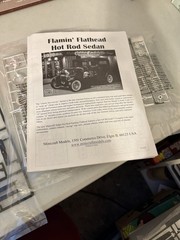 Mini Craft Flamin Flat Head Hot Rod Sedan Incomplete