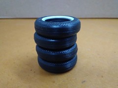 Whitewall Tire 1955 Chevy Cameo Pickup 1/25 Chrome Hubcap Rim Wheel Truck