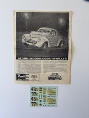 ’41 Willys 1937 Cord Original Issue 1960’s Model Car Junkyard Lot