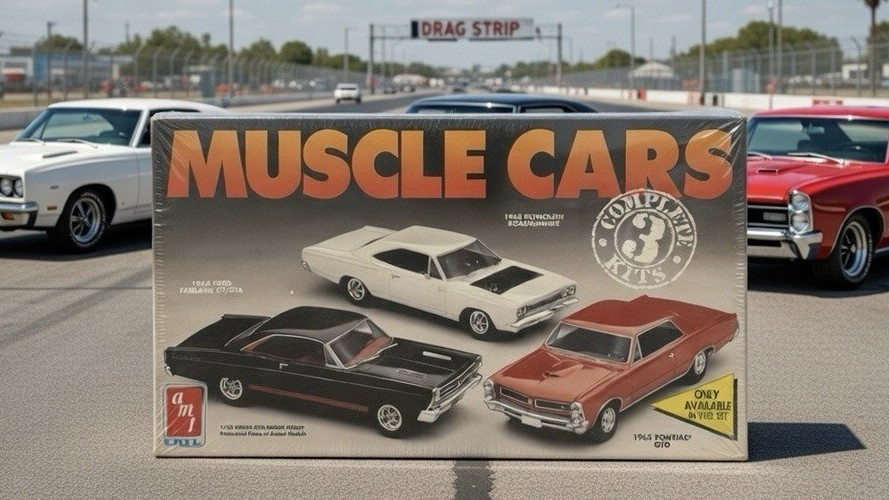 NEW Sealed AMT 3 Muscle Car Kits 66 Fairlane-68 Road Runner-65 GTO “Bent Box”