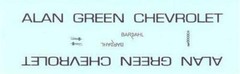 Yesteryear Alan Green Chevrolet Chevy II Fastback drag decal