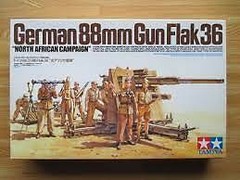 Tamiya 1/35 Model Kit German Army 88mm Cannon Flak36 North African Campaign 5194
