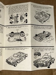 1960’s SMP 1960 Corvette 3-in-1 Customizable Model Kit Instructions Sheet