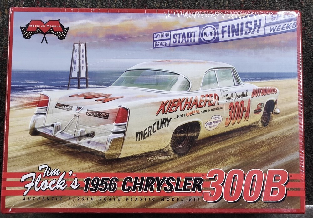 1/25 Moebius Models #1212 1956 Chrysler 300B Tim Flock Plastic Model NEW in BOX