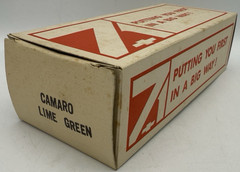 1971 Chevy Camaro Lime Green SS396 and Original Box Promotional Car Vintage Rare