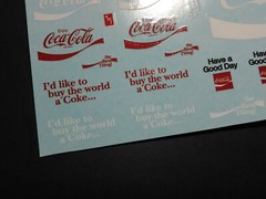 AMT Ford C-600 1/25 COE COKE Coca Cola waterslide decal sheet license plates lot