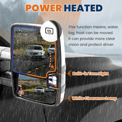 Switchback Chrome Power Heated Towing Mirrors Compatible for 2007-2013 Chevy Sil
