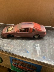 Red Blue Car Model Kit Pre-built Custom Plastic Detailed Engine Interior