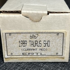 ERTL PROMO CAR 1989 FORD TAURUS SHO CURRENT RED #6067 C1-1