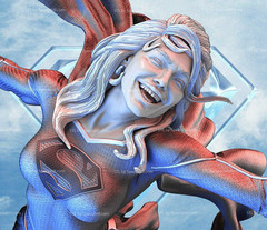 Supergirl and Krypto model kit unassembled unpainted