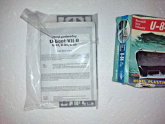 U-BOAT U 84 TYPE VII B WW II GERMAN SUBMARINE 1/400 MIRAGE