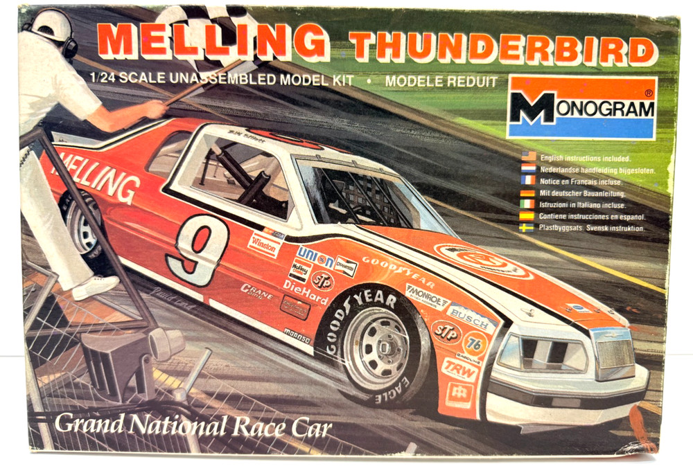 Monogram 1:24 1983 Bill Elliott Melling Ford Thunderbird Sealed Inside Model Kit
