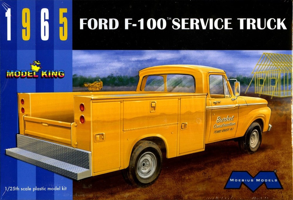 Moebius 1/25 1965 Ford F-100 Service Truck Plastic Model Kit 1235