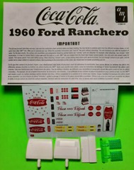 1960 Ranchero 1/25 Diorama 60’s Style Coke Machine Decal Sheet Coca Cola Cases