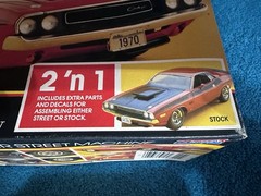 Monogram 1970 Dodge Challenger 1/24 Built Model + Box Partial Kit