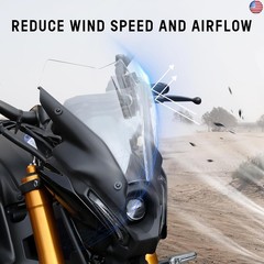Windshield for Yamaha MT09 FZ09, Transparent Wind Shield Front Windscreen Air