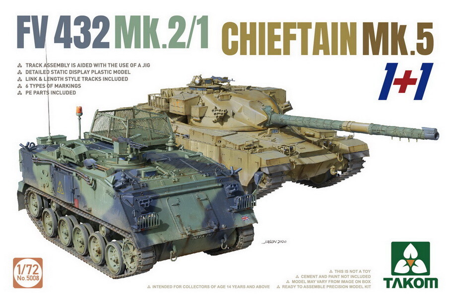 Takom 1/72 FV 432 Mk.2/1 + Chieftain Mk.5 (1+1)